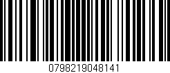 Código de barras (EAN, GTIN, SKU, ISBN): '0798219048141'