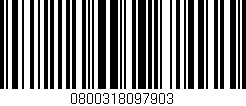 Código de barras (EAN, GTIN, SKU, ISBN): '0800318097903'