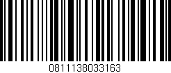 Código de barras (EAN, GTIN, SKU, ISBN): '0811138033163'