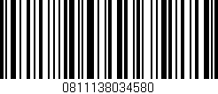 Código de barras (EAN, GTIN, SKU, ISBN): '0811138034580'