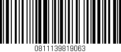 Código de barras (EAN, GTIN, SKU, ISBN): '0811139819063'