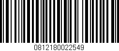 Código de barras (EAN, GTIN, SKU, ISBN): '0812180022549'