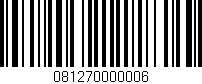 Código de barras (EAN, GTIN, SKU, ISBN): '081270000006'