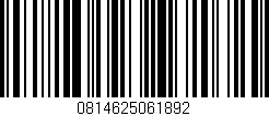 Código de barras (EAN, GTIN, SKU, ISBN): '0814625061892'