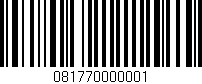 Código de barras (EAN, GTIN, SKU, ISBN): '081770000001'