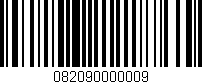 Código de barras (EAN, GTIN, SKU, ISBN): '082090000009'