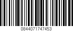 Código de barras (EAN, GTIN, SKU, ISBN): '0844071747453'