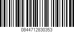 Código de barras (EAN, GTIN, SKU, ISBN): '0844712830353'