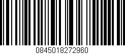 Código de barras (EAN, GTIN, SKU, ISBN): '0845018272960'