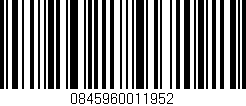 Código de barras (EAN, GTIN, SKU, ISBN): '0845960011952'