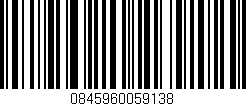 Código de barras (EAN, GTIN, SKU, ISBN): '0845960059138'