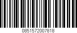 Código de barras (EAN, GTIN, SKU, ISBN): '0851572007818'