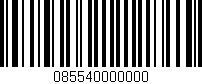 Código de barras (EAN, GTIN, SKU, ISBN): '085540000000'