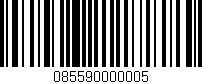 Código de barras (EAN, GTIN, SKU, ISBN): '085590000005'