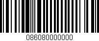 Código de barras (EAN, GTIN, SKU, ISBN): '086080000000'