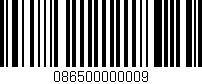 Código de barras (EAN, GTIN, SKU, ISBN): '086500000009'