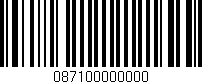 Código de barras (EAN, GTIN, SKU, ISBN): '087100000000'