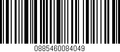 Código de barras (EAN, GTIN, SKU, ISBN): '0885460084049'