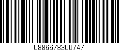 Código de barras (EAN, GTIN, SKU, ISBN): '0886678300747'