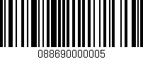 Código de barras (EAN, GTIN, SKU, ISBN): '088690000005'