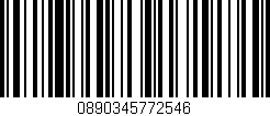 Código de barras (EAN, GTIN, SKU, ISBN): '0890345772546'