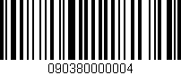 Código de barras (EAN, GTIN, SKU, ISBN): '090380000004'