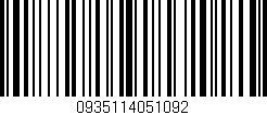 Código de barras (EAN, GTIN, SKU, ISBN): '0935114051092'