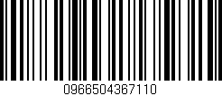 Código de barras (EAN, GTIN, SKU, ISBN): '0966504367110'