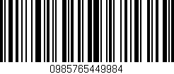 Código de barras (EAN, GTIN, SKU, ISBN): '0985765449984'