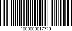 Código de barras (EAN, GTIN, SKU, ISBN): '1000000017779'