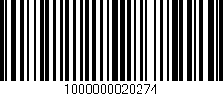 Código de barras (EAN, GTIN, SKU, ISBN): '1000000020274'