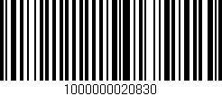 Código de barras (EAN, GTIN, SKU, ISBN): '1000000020830'