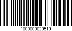 Código de barras (EAN, GTIN, SKU, ISBN): '1000000023510'