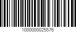 Código de barras (EAN, GTIN, SKU, ISBN): '1000000025576'