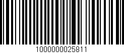 Código de barras (EAN, GTIN, SKU, ISBN): '1000000025811'