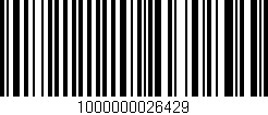 Código de barras (EAN, GTIN, SKU, ISBN): '1000000026429'
