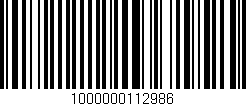 Código de barras (EAN, GTIN, SKU, ISBN): '1000000112986'