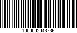 Código de barras (EAN, GTIN, SKU, ISBN): '1000092048736'