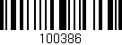 Código de barras (EAN, GTIN, SKU, ISBN): '100386'