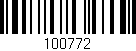 Código de barras (EAN, GTIN, SKU, ISBN): '100772'