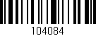 Código de barras (EAN, GTIN, SKU, ISBN): '104084'