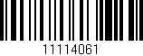 Código de barras (EAN, GTIN, SKU, ISBN): '11114061'