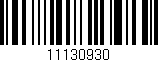 Código de barras (EAN, GTIN, SKU, ISBN): '11130930'