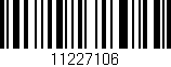 Código de barras (EAN, GTIN, SKU, ISBN): '11227106'