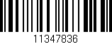 Código de barras (EAN, GTIN, SKU, ISBN): '11347836'