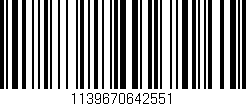 Código de barras (EAN, GTIN, SKU, ISBN): '1139670642551'