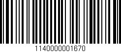 Código de barras (EAN, GTIN, SKU, ISBN): '1140000001670'