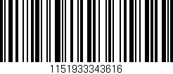 Código de barras (EAN, GTIN, SKU, ISBN): '1151933343616'