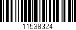 Código de barras (EAN, GTIN, SKU, ISBN): '11538324'