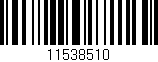 Código de barras (EAN, GTIN, SKU, ISBN): '11538510'